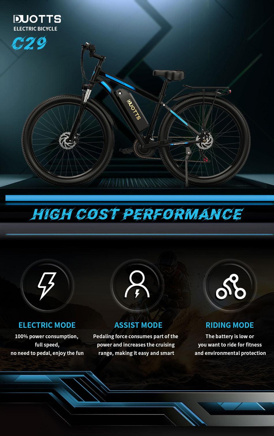 DUOTTS C29 Pro 29 Inch Electric Mountain Bike Preorder (Arriving in the end of March) - Pogo Cycles