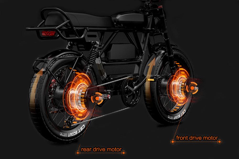 LANKELEISI X-Black Knight Dual Motor Electric Bike Preorder - Pogo Cycles