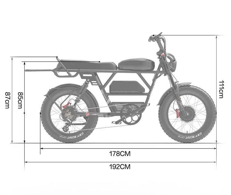 LANKELEISI X-Black Knight Dual Motor Electric Bike Preorder - Pogo Cycles
