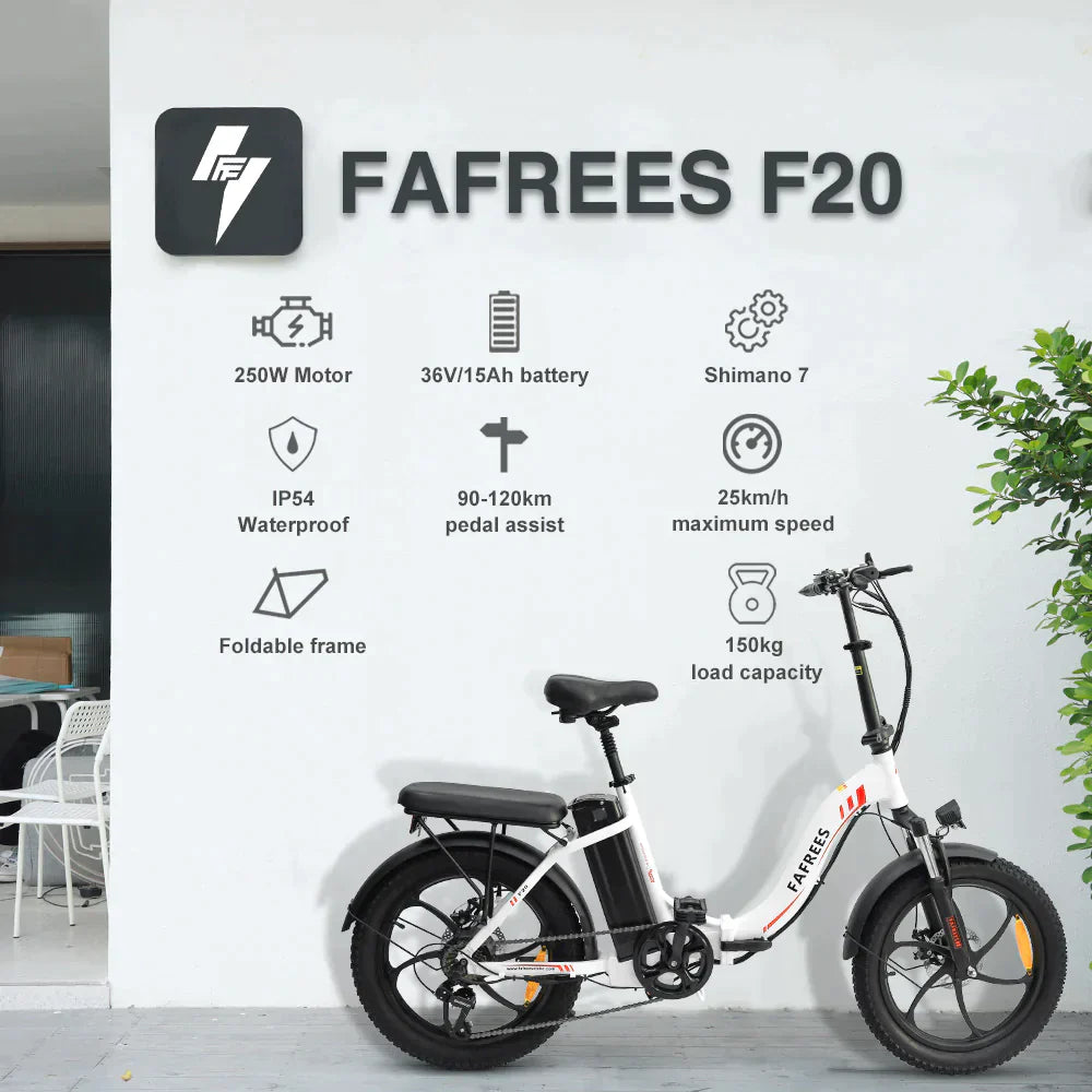 FAFREES F20 City - Electric Folding Bike - Pogo Cycles available in cycle to work