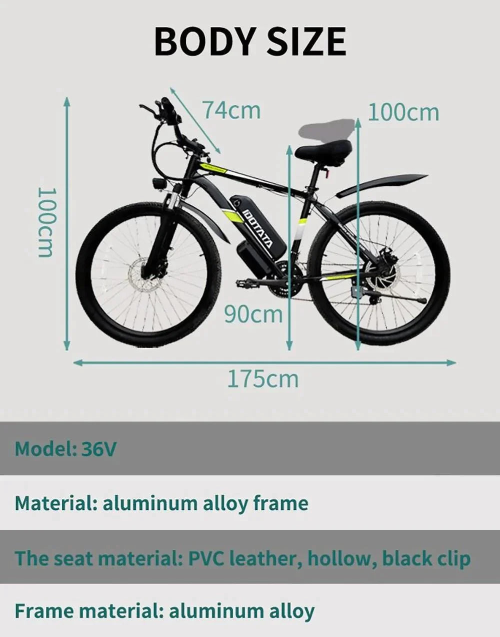 IDOTATA S26-36V Electric Bike - Pogo Cycles available in cycle to work