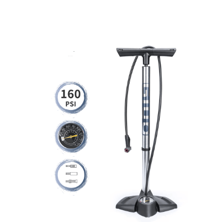 Bike Floor Pump with presta valve adapter for Bike/Bicycle - Pogo Cycles available in cycle to work