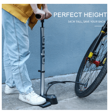 Bike Floor Pump with presta valve adapter for Bike/Bicycle - Pogo Cycles available in cycle to work