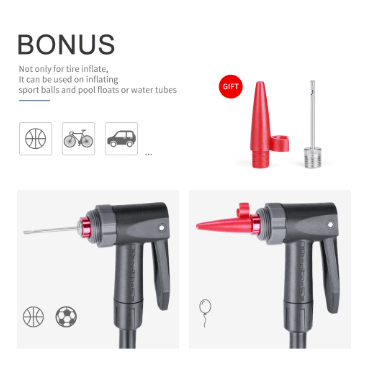 Bike Floor Pump with presta valve adapter for Bike/Bicycle - Pogo Cycles available in cycle to work