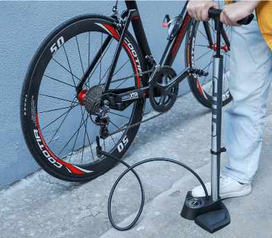 Bike Floor Pump with presta valve adapter for Bike/Bicycle - Pogo Cycles available in cycle to work