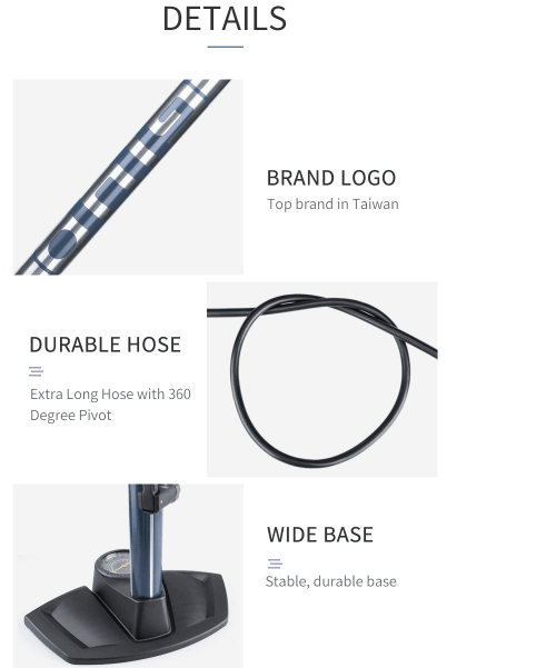 Bike Floor Pump with presta valve adapter for Bike/Bicycle - Pogo Cycles available in cycle to work