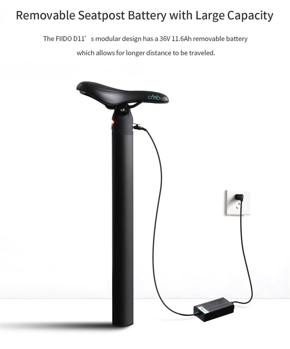 FIIDO D11 Electric Mountain Bike with mudguard and light - Pogo Cycles available in cycle to work