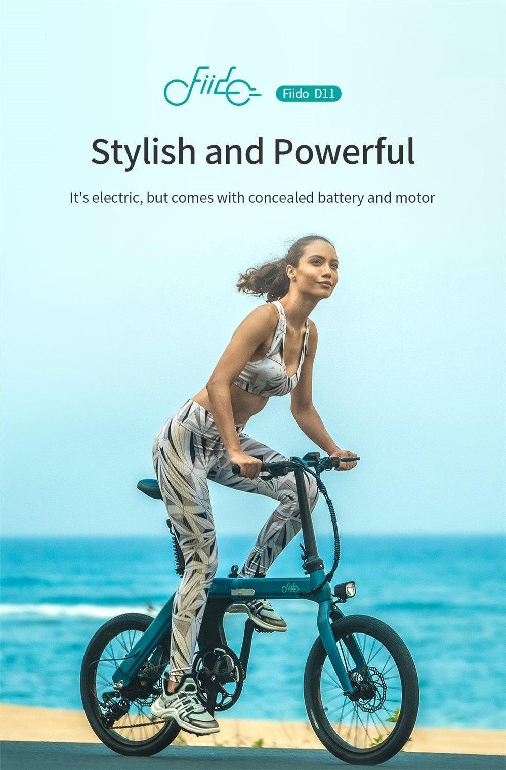 FIIDO D11 Electric Mountain Bike with mudguard and light - Pogo Cycles available in cycle to work