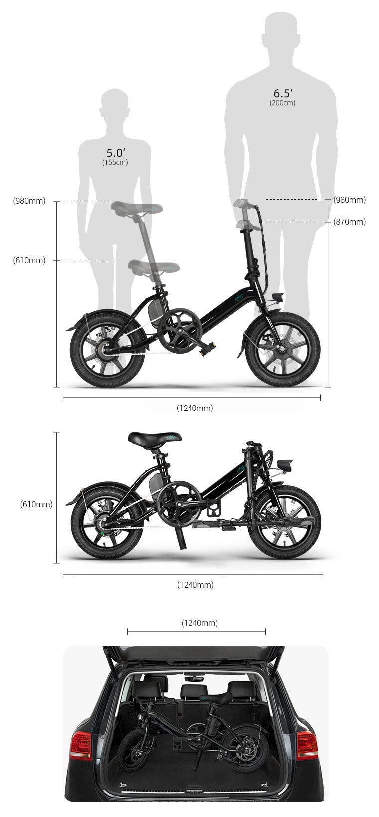FIIDO D3 PRO Electric Bike with mudguard and light - Pogo Cycles available in cycle to work