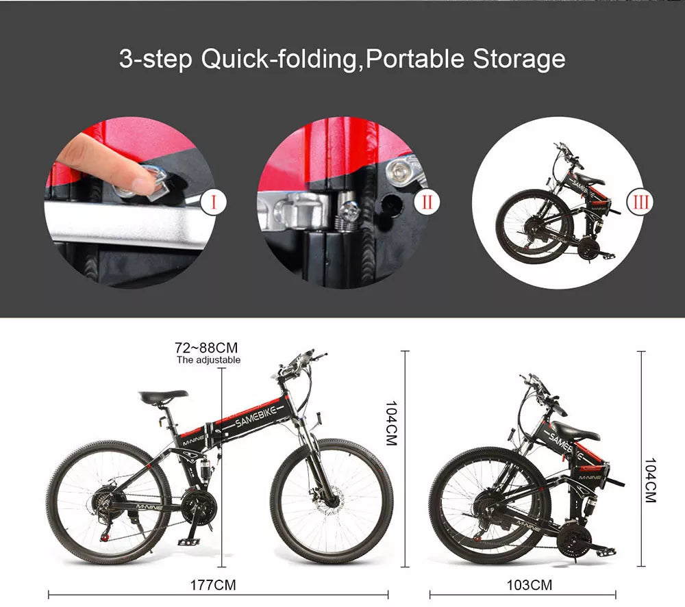 Samebike LO26-II 750w Electric Bike - Pogo Cycles available in cycle to work