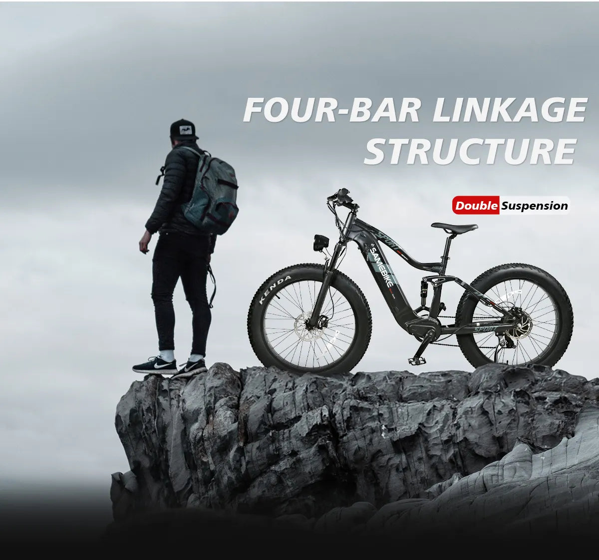SAMEBIKE RS-A08 Fat Tire Electric Mountain Bike - Pogo Cycles available in cycle to work