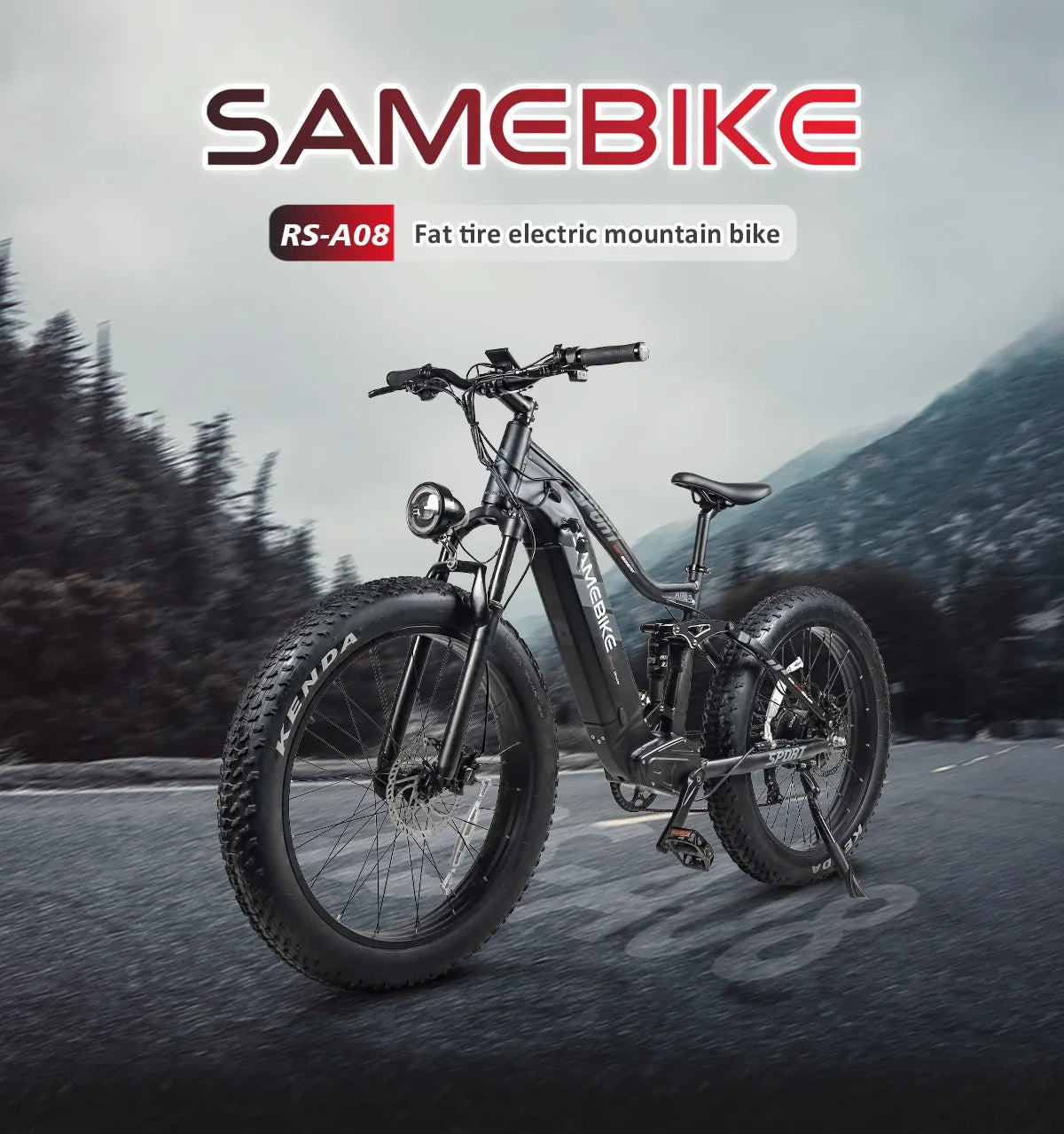SAMEBIKE RS-A08 Fat Tire Electric Mountain Bike - Pogo Cycles available in cycle to work
